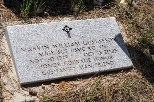 Mr. Gustafson actually had two stones, this one for his service.