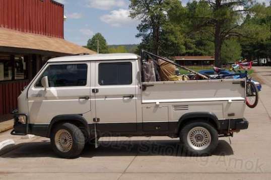 A 4x4 VW Vanagon pickup, something not often seen.
