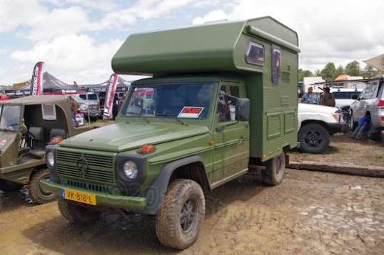 This home-built camper on a Mercedes had meticulous detail work. Not sloppy at all.