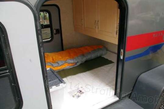 The sleeping and storage area of a GOBI.