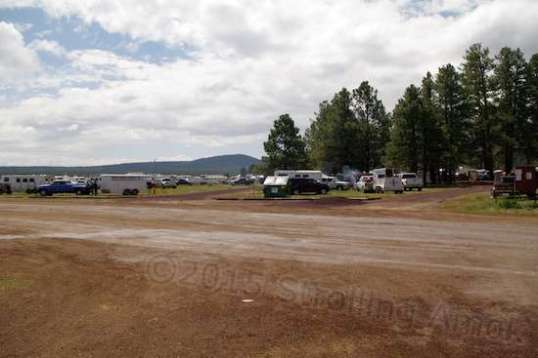The steer roping encampment is right where the Overland Expo used to be. Still a bit moist, but much better.