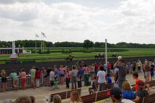 Once past the finish line, it's a long trot to ease back down before turning around.