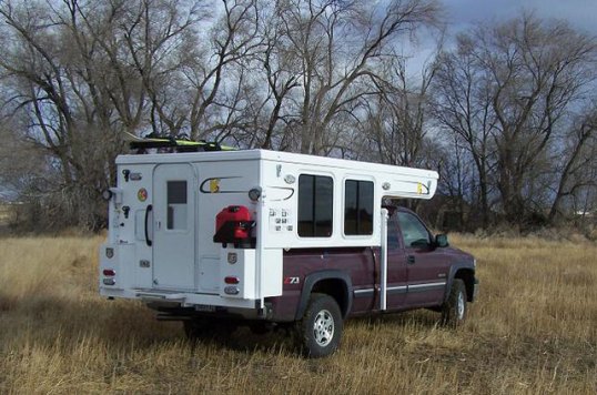 The upper end of pop-ups, a Hallmark K2 in travel mode.