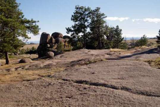 This is right next to a trail branch, and I could help imagining parking a small rig on top for a few days just to enjoy its difference. 