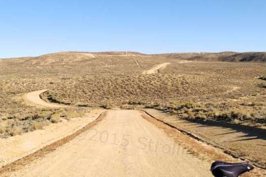 Most of the 9-mile road looked like this. Most of the cars and SUVs using it were going fast.
