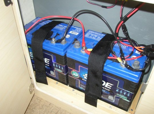 Their dual batteries option provides somewhere around 160Ah of rated capacity, or 80Ah at 50% discharge.