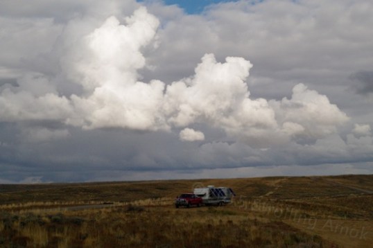 Clouds caught my eye while I was walking away from camp in a second direction.