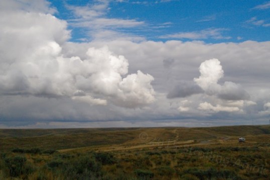 Swinging the camera slightly to the left as I got further away revealed more clouds.