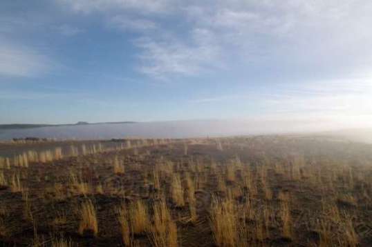 Sometimes when the morning clouds move in, they come in low. 