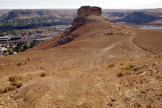 But the trail continued on toward this fortress of rock.