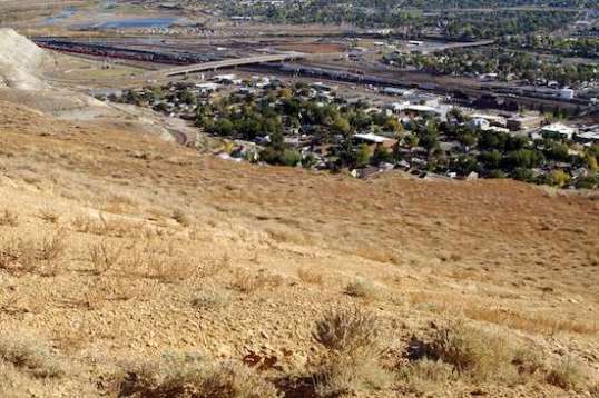 A newer alternate climb is to the left, much more do-able but seldom used. The dive down offered a very nice campsite location.