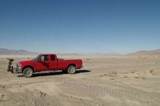These spans of dried mud are vast, and I wouldn't care to attempt this trail after a rain.