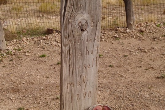 This gentleman accidentally shot himself in 1870.
