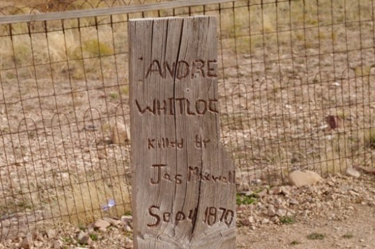 I guess you can read this one yourself. This seems to not be the only marker with Mr. Maxwell's handiwork below it.