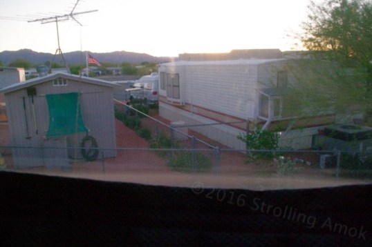 Nope, the view out of the Intrepid's window is not inspiring, but it'll have to do for now!