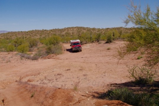 Stopped on a trail in Wickenburg, Arizona.