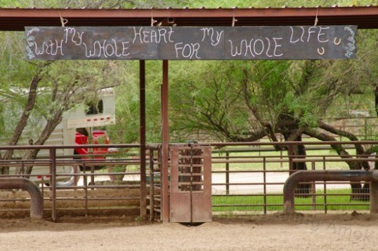 Sign in a ranch in Wickenburg, Arizona.