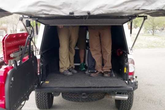 See, the forward part has no floor. I would have thought a less generous opening would have given more platform, but then, I have no idea how these are used in practice.