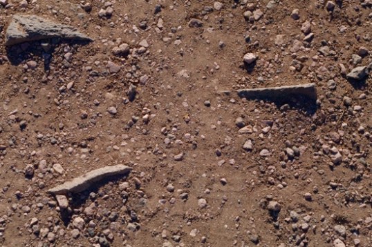Tire slippage is sometimes a poor idea. Two of the projecting rocks here present sharp blades.