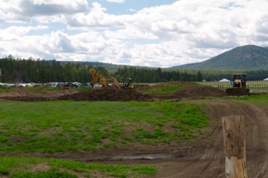 Heavy equipment is still working to complete the course!