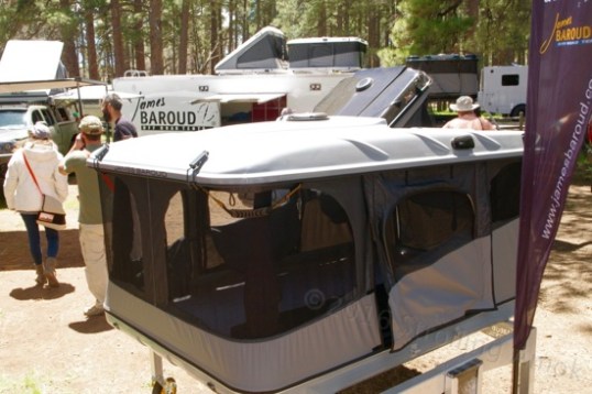 These rooftop units by James Baroud look a bit short to me. Sleeping on a quasi-fetal position doesn't appeal to me, but these are popular. I should have stopped in to ask.