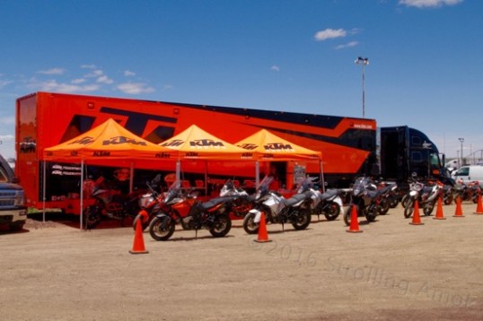 There are a ton of KTM riders at this event, and KTM apparently wants to help that along.