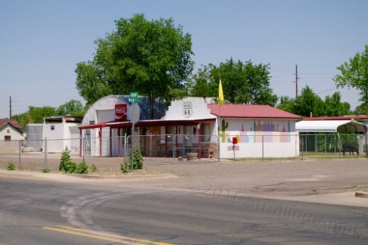 Main Street in Joseph seems to have done only limited catering to tourists, not depending on them. Though tiny, it seems to have weathered 66's decommissioning well. This one boarded-up building is nearly it for casualties.
