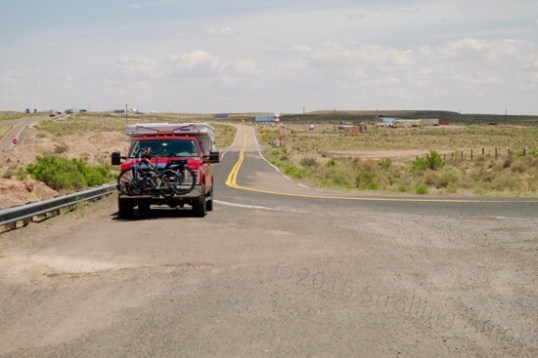 The truck is in fact on Route 66 westbound.