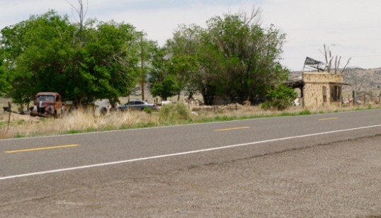 Across the street is a defunct...something.