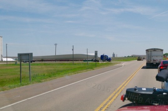 Wind generator blades in transit.
