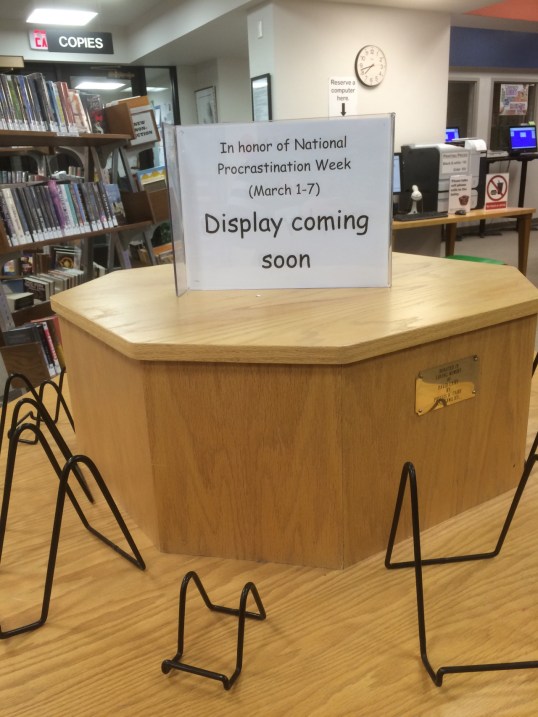 Here is a commemorative display. I can't tell what year this might be from, as the March 1-7 simply falls within the "first two weeks of March" mandate. Doesn't much matter.