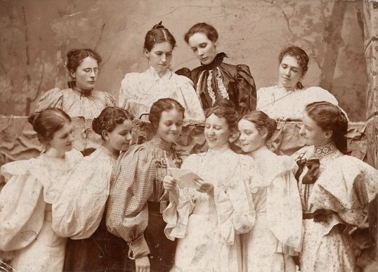 These young women are at St. Mary's College in Dallas, Texas in the year 1898.