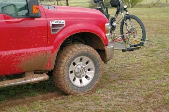 Rain-soaked, level ground, and it took 4WD to get anywhere. And, this was with trail tires at street pressure.